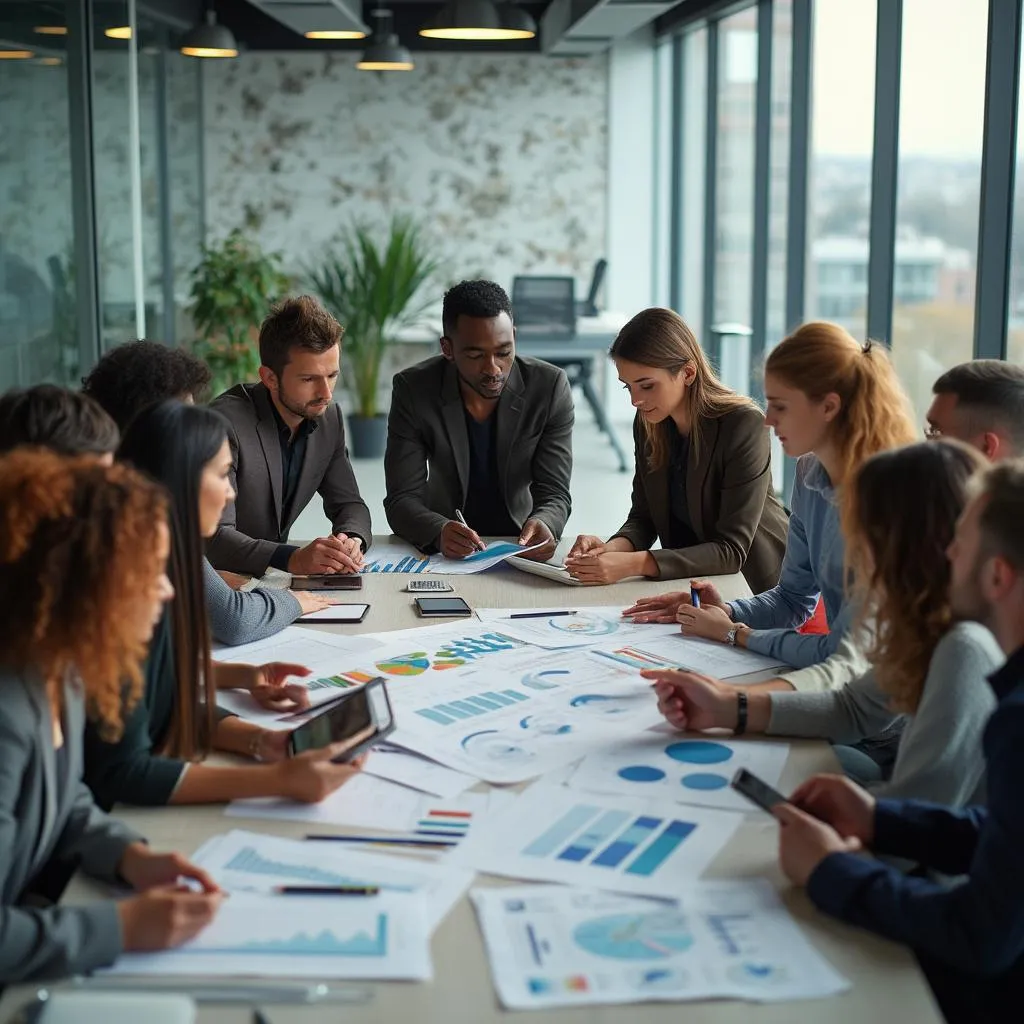 Equipo de ArgOilInvest discutiendo estrategias de inversión en energía