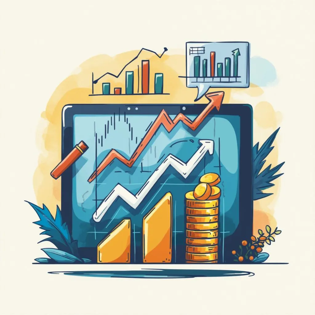 Icono de análisis de mercado petrolero