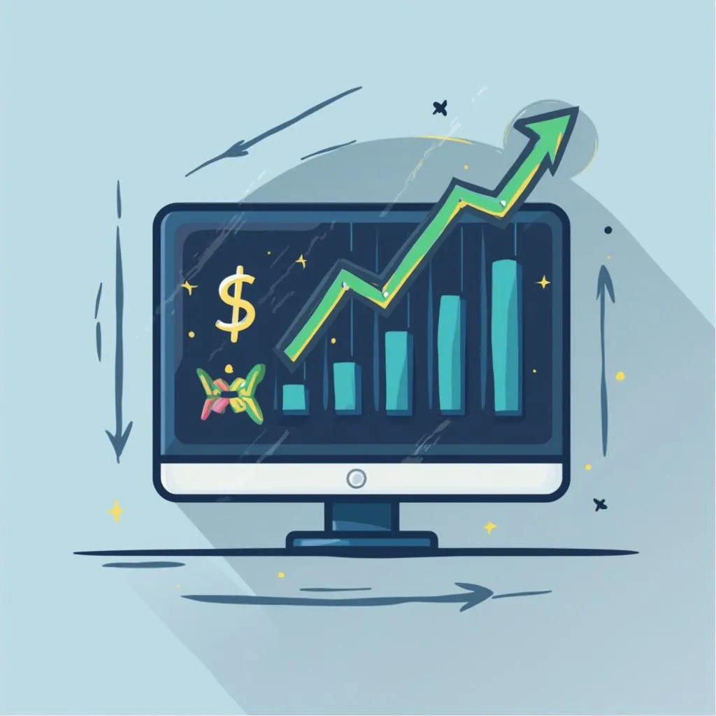 Icono de reporte y optimización de inversión